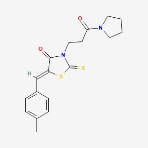 5-(4-methylbenzylidene)-3-[3-oxo-3-(1-pyrrolidinyl)propyl]-2-thioxo-1,3-thiazolidin-4-one