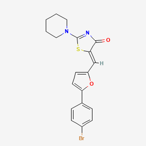 5-{[5-(4-bromophenyl)-2-furyl]methylene}-2-(1-piperidinyl)-1,3-thiazol-4(5H)-one