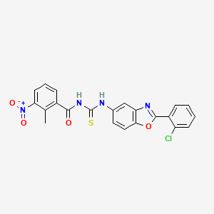 N-({[2-(2-chlorophenyl)-1,3-benzoxazol-5-yl]amino}carbonothioyl)-2-methyl-3-nitrobenzamide