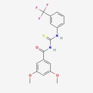 3,5-dimethoxy-N-{[3-(trifluoromethyl)phenyl]carbamothioyl}benzamide