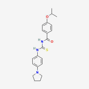 4-(propan-2-yloxy)-N-{[4-(pyrrolidin-1-yl)phenyl]carbamothioyl}benzamide