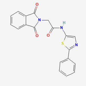 2-(1,3-dioxoisoindol-2-yl)-N-(2-phenyl-1,3-thiazol-5-yl)acetamide