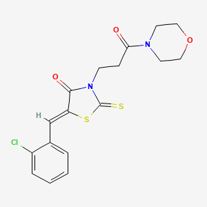 5-(2-chlorobenzylidene)-3-[3-(4-morpholinyl)-3-oxopropyl]-2-thioxo-1,3-thiazolidin-4-one