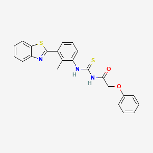 N-{[3-(1,3-benzothiazol-2-yl)-2-methylphenyl]carbamothioyl}-2-phenoxyacetamide