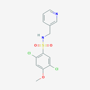 molecular formula C13H12Cl2N2O3S B369117 [(2,5-Dichloro-4-methoxyphenyl)sulfonyl](3-pyridylmethyl)amine CAS No. 433962-01-7