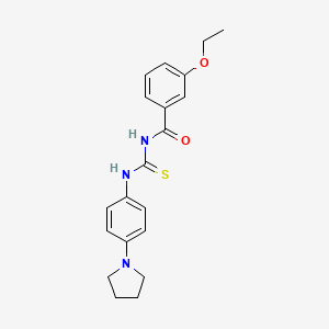 3-ethoxy-N-({[4-(1-pyrrolidinyl)phenyl]amino}carbonothioyl)benzamide