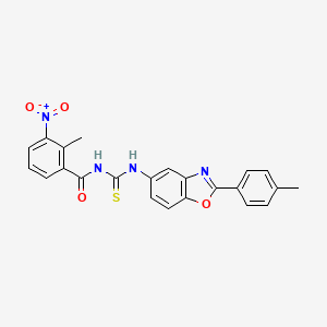 2-methyl-N-{[2-(4-methylphenyl)-1,3-benzoxazol-5-yl]carbamothioyl}-3-nitrobenzamide