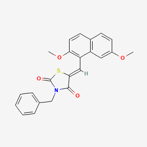 3-benzyl-5-[(2,7-dimethoxy-1-naphthyl)methylene]-1,3-thiazolidine-2,4-dione