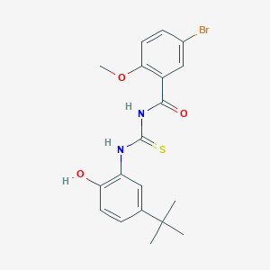 5-bromo-N-{[(5-tert-butyl-2-hydroxyphenyl)amino]carbonothioyl}-2-methoxybenzamide