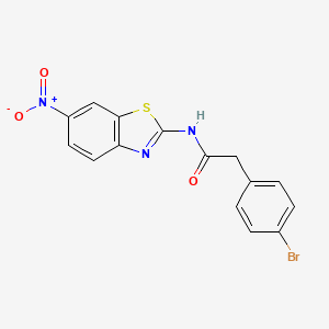 2-(4-bromophenyl)-N-(6-nitro-1,3-benzothiazol-2-yl)acetamide