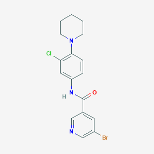 5-bromo-N-[3-chloro-4-(piperidin-1-yl)phenyl]pyridine-3-carboxamide