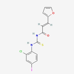 N-{[(2-chloro-4-iodophenyl)amino]carbonothioyl}-3-(2-furyl)acrylamide