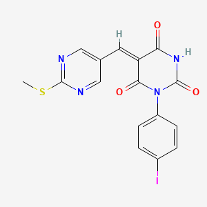 (5Z)-1-(4-iodophenyl)-5-[(2-methylsulfanylpyrimidin-5-yl)methylidene]-1,3-diazinane-2,4,6-trione