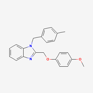 2-[(4-METHOXYPHENOXY)METHYL]-1-[(4-METHYLPHENYL)METHYL]-1H-1,3-BENZODIAZOLE