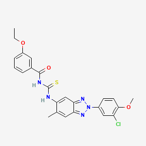 N-({[2-(3-chloro-4-methoxyphenyl)-6-methyl-2H-1,2,3-benzotriazol-5-yl]amino}carbonothioyl)-3-ethoxybenzamide