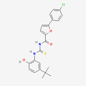 N-[(5-tert-butyl-2-hydroxyphenyl)carbamothioyl]-5-(4-chlorophenyl)furan-2-carboxamide