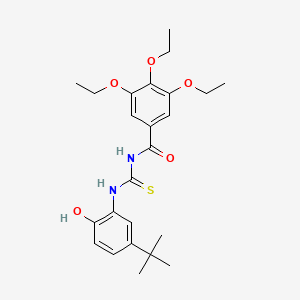 N-[(5-tert-butyl-2-hydroxyphenyl)carbamothioyl]-3,4,5-triethoxybenzamide