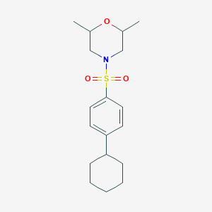 4-[(4-Cyclohexylphenyl)sulfonyl]-2,6-dimethylmorpholine