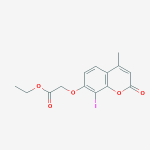 ethyl [(8-iodo-4-methyl-2-oxo-2H-chromen-7-yl)oxy]acetate