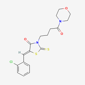 5-(2-chlorobenzylidene)-3-[4-(4-morpholinyl)-4-oxobutyl]-2-thioxo-1,3-thiazolidin-4-one