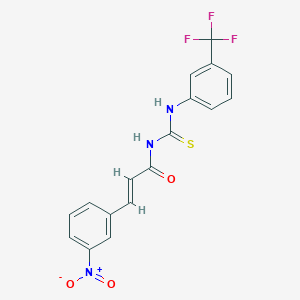 (2E)-3-(3-nitrophenyl)-N-{[3-(trifluoromethyl)phenyl]carbamothioyl}prop-2-enamide