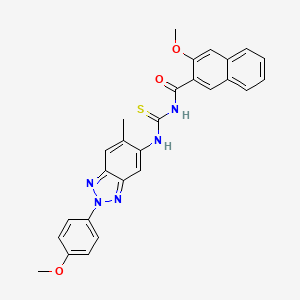 3-methoxy-N-({[2-(4-methoxyphenyl)-6-methyl-2H-1,2,3-benzotriazol-5-yl]amino}carbonothioyl)-2-naphthamide