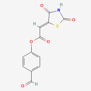 4-formylphenyl (2,4-dioxo-1,3-thiazolidin-5-ylidene)acetate