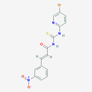 (E)-N-[(5-bromopyridin-2-yl)carbamothioyl]-3-(3-nitrophenyl)prop-2-enamide