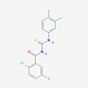 2-chloro-N-[(3,4-dimethylphenyl)carbamothioyl]-5-iodobenzamide