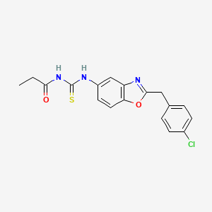 N-({[2-(4-chlorobenzyl)-1,3-benzoxazol-5-yl]amino}carbonothioyl)propanamide