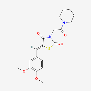 (5Z)-5-(3,4-dimethoxybenzylidene)-3-(2-oxo-2-piperidin-1-ylethyl)-1,3-thiazolidine-2,4-dione