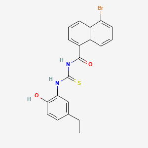 5-bromo-N-[(5-ethyl-2-hydroxyphenyl)carbamothioyl]naphthalene-1-carboxamide