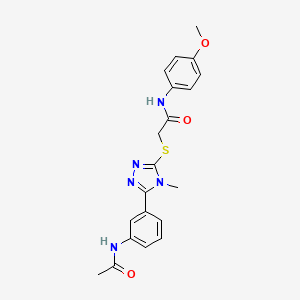 2-({5-[3-(acetylamino)phenyl]-4-methyl-4H-1,2,4-triazol-3-yl}thio)-N-(4-methoxyphenyl)acetamide