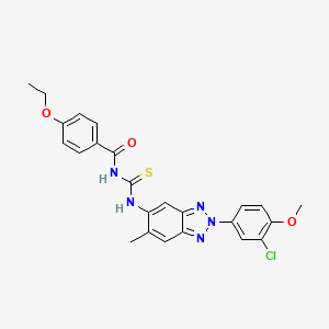 N-({[2-(3-chloro-4-methoxyphenyl)-6-methyl-2H-1,2,3-benzotriazol-5-yl]amino}carbonothioyl)-4-ethoxybenzamide