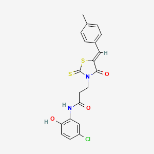 N-(5-chloro-2-hydroxyphenyl)-3-[5-(4-methylbenzylidene)-4-oxo-2-thioxo-1,3-thiazolidin-3-yl]propanamide