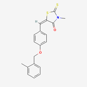 3-methyl-5-{4-[(2-methylbenzyl)oxy]benzylidene}-2-thioxo-1,3-thiazolidin-4-one