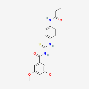 3,5-dimethoxy-N-({[4-(propionylamino)phenyl]amino}carbonothioyl)benzamide