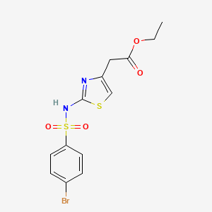 ethyl (2-{[(4-bromophenyl)sulfonyl]amino}-1,3-thiazol-4-yl)acetate