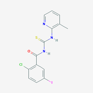 2-chloro-5-iodo-N-[(3-methylpyridin-2-yl)carbamothioyl]benzamide