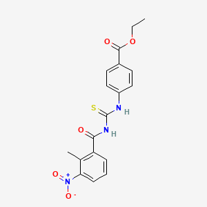 Ethyl 4-({[(2-methyl-3-nitrophenyl)carbonyl]carbamothioyl}amino)benzoate