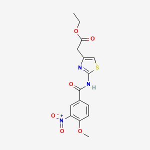 ETHYL 2-[2-(4-METHOXY-3-NITROBENZAMIDO)-1,3-THIAZOL-4-YL]ACETATE