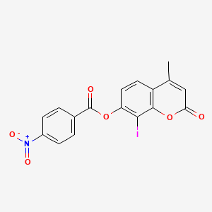 8-iodo-4-methyl-2-oxo-2H-chromen-7-yl 4-nitrobenzoate