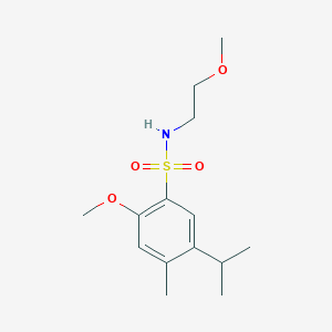 2-methoxy-N-(2-methoxyethyl)-4-methyl-5-propan-2-ylbenzenesulfonamide