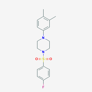 1-(3,4-Dimethylphenyl)-4-((4-fluorophenyl)sulfonyl)piperazine