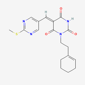 1-[2-(1-cyclohexen-1-yl)ethyl]-5-{[2-(methylthio)-5-pyrimidinyl]methylene}-2,4,6(1H,3H,5H)-pyrimidinetrione