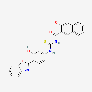 N-({[4-(1,3-benzoxazol-2-yl)-3-hydroxyphenyl]amino}carbonothioyl)-3-methoxy-2-naphthamide