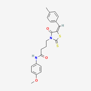 N-(4-methoxyphenyl)-4-[5-(4-methylbenzylidene)-4-oxo-2-thioxo-1,3-thiazolidin-3-yl]butanamide