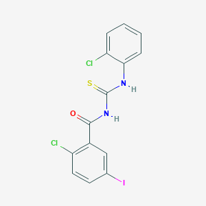 2-chloro-N-[(2-chlorophenyl)carbamothioyl]-5-iodobenzamide