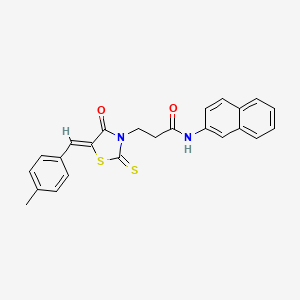 3-[5-(4-methylbenzylidene)-4-oxo-2-thioxo-1,3-thiazolidin-3-yl]-N-2-naphthylpropanamide