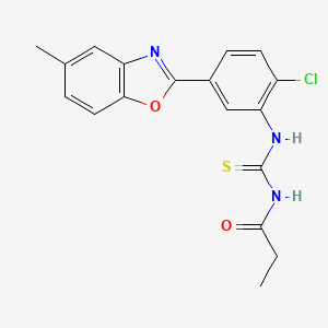 N-{[2-chloro-5-(5-methyl-1,3-benzoxazol-2-yl)phenyl]carbamothioyl}propanamide